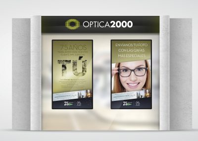 Diseño escaparates Optica2000